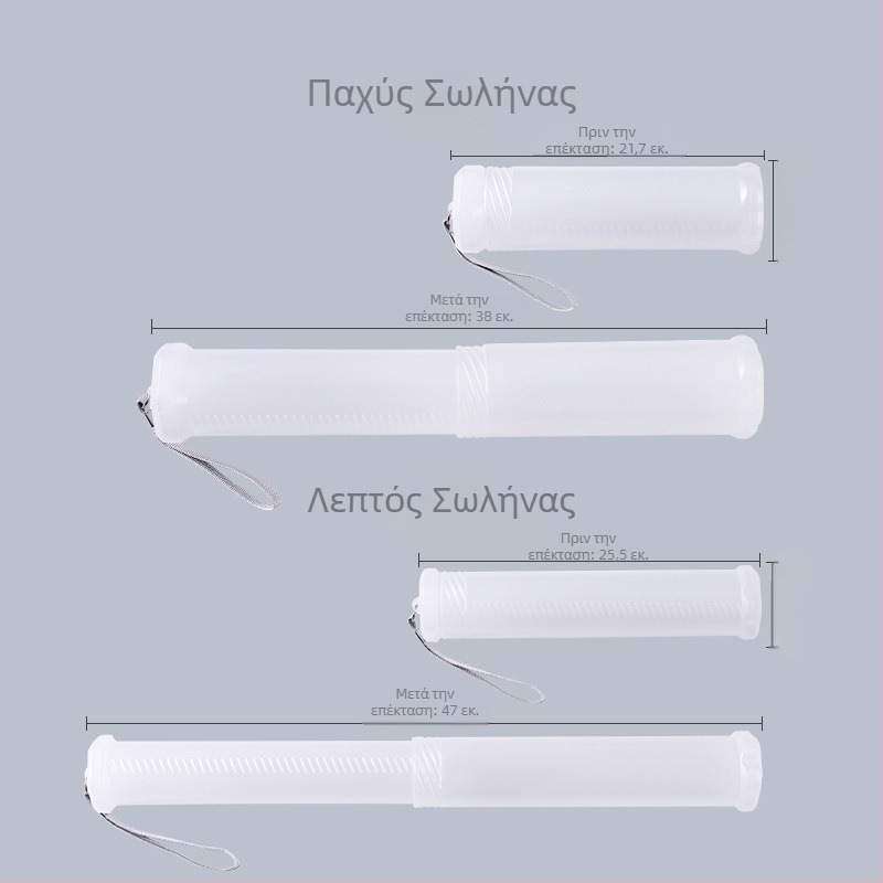Διαφανής πλαστικός φορητός θήκη για στυλό και πινέλα, σπειροειδής σωλήνας αποθήκευσης για καλλιτεχνικά είδη