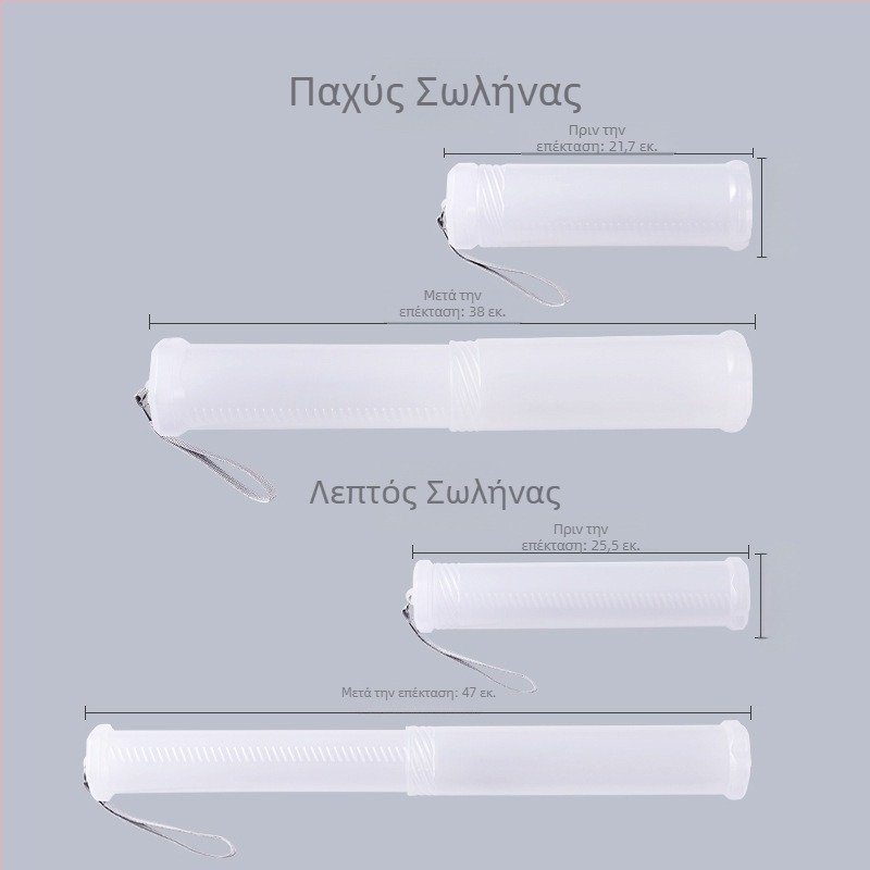 Διαφανής πλαστικός φορητός θήκη για στυλό και πινέλα, σπειροειδής σωλήνας αποθήκευσης για καλλιτεχνικά είδη