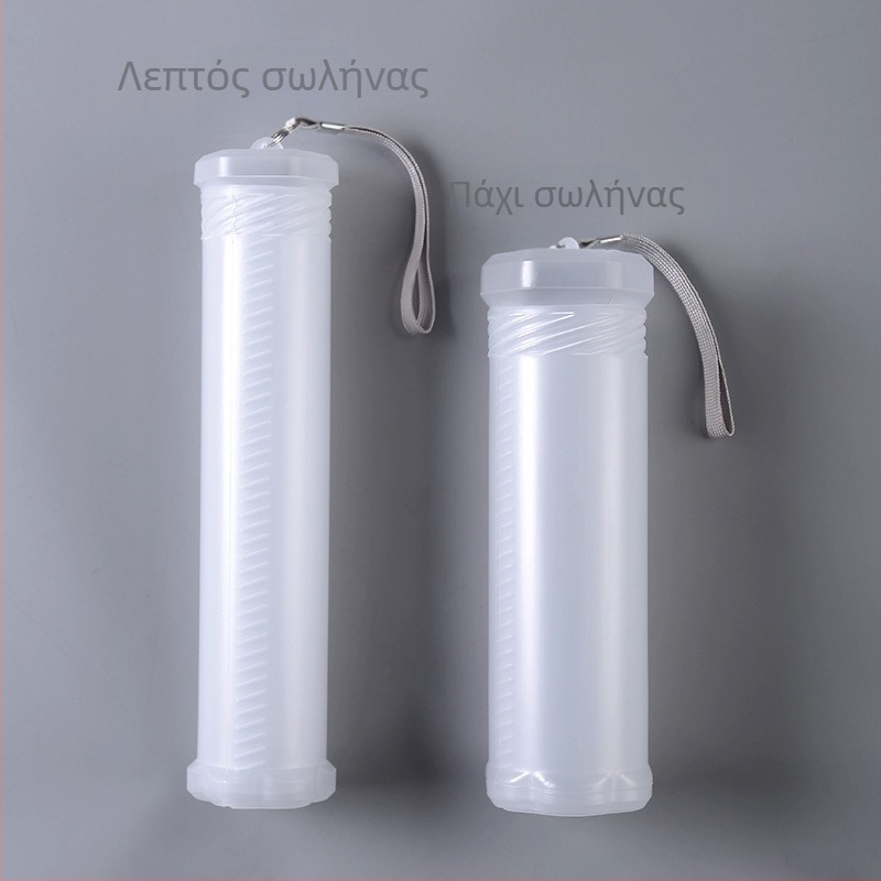 Διαφανής πλαστικός τηλεσκοπικός θήκη για μολύβια και πινέλα – φορητή, μακρόστενης μορφής, μοντέλο E3718, από Practice every day