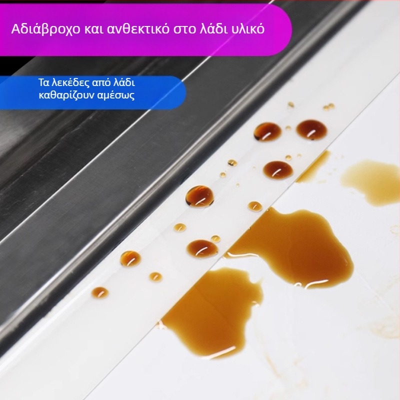 Διαφανής ταινία για κουζίνα και μπάνιο, αντιμυκητιακή, υψηλής ιξωδότητας, μονόπλευρη, ακρυλική βάση κόλλα, σφράγιση άκρων χωρίς ίχνη