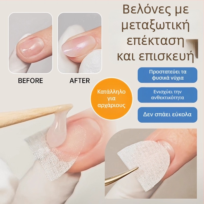 Finger Fantasy Εργαλεία μανικιούρ – Φορητό πολυλειτουργικό κιτ επέκτασης και επισκευής νυχιών με ταινία από ίνες μεταξιού