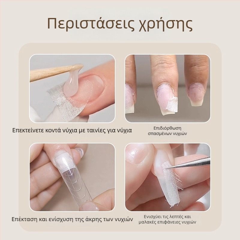 Finger Fantasy Εργαλεία μανικιούρ – Φορητό πολυλειτουργικό κιτ επέκτασης και επισκευής νυχιών με ταινία από ίνες μεταξιού