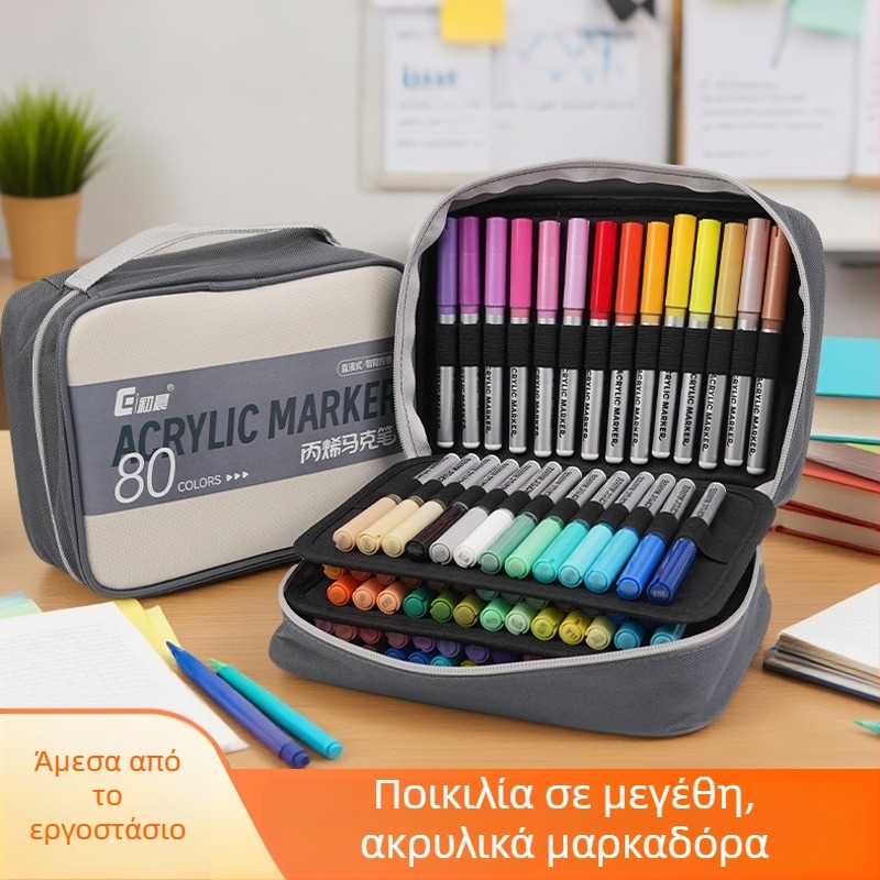Ακρυλικοί μαρκαδόροι για ζωγραφική, γρήγορο στέγνωμα, μη διαρρέουν στο χαρτί, μεγάλη χωρητικότητα, για μαθητές