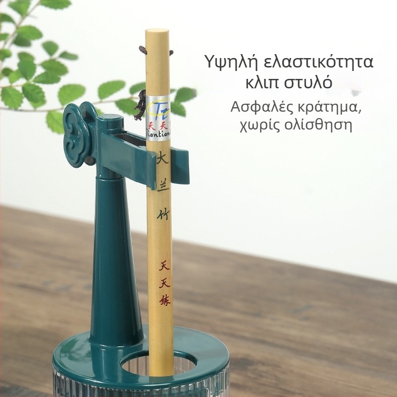 Στυλοθήκη χωρίς πλύσιμο με ενσωματωμένο κύπελλο πλυσίματος πινέλων για καλλιγραφία — Μοντέλο TN-1138, Υλικό AB, Μάρκα Practice every day