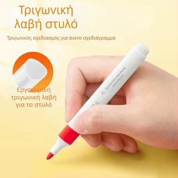 Hobby ακρυλικός μαρκαδόρος με τριγωνικό σώμα, πλένεται, για μαθητές