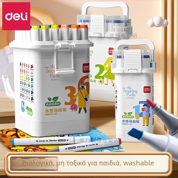 Deli σετ διπλής κεφαλής μαρκαδόρων και ακουαρέλ, πλένονται, κατάλληλο για τρόφιμα, ασφαλές για παιδιά