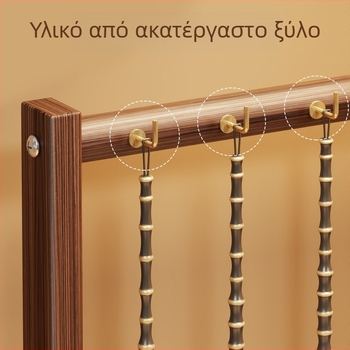 Ξύλινη κρεμάστρα/θήκη για πινέλα καλλιγραφίας, μασίβο ξύλο, μοντέλο 2266793645007440768, Brand Fan Lilin