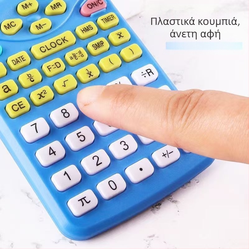 Dexin 127K επιστημονικός αριθμομηχανή για μαθητές δημοτικού, οθόνη 10 ψηφίων, προβολή κλασμάτων, πλαστικό περίβλημα, λειτουργεί με κοινή μπαταρία