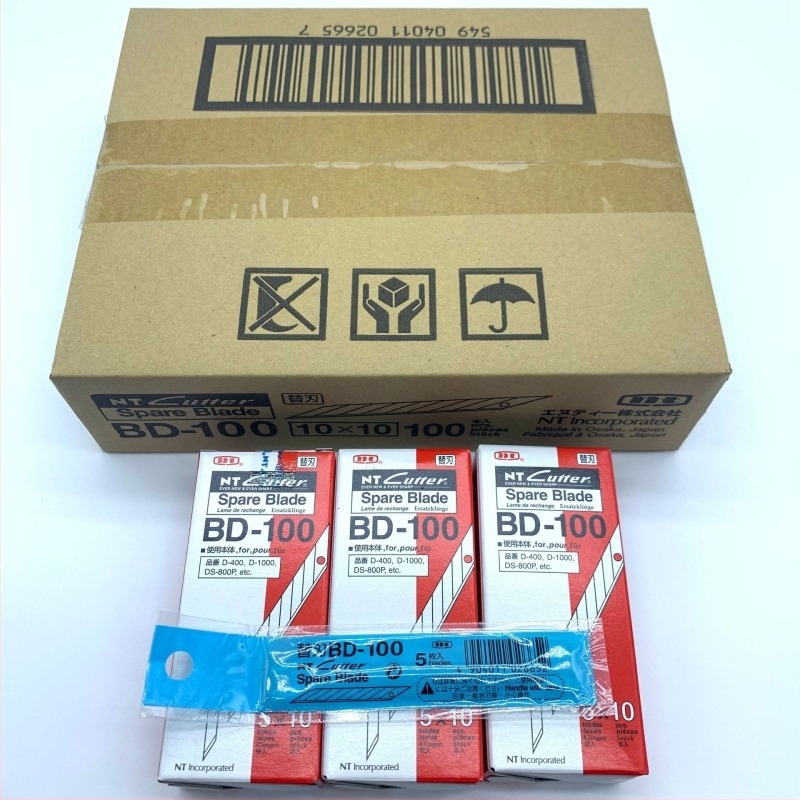 NT Cutter BD-100 Λεπίδα αντικατάστασης για εργαλείο κοπής, SK2, διαστάσεις λεπίδας 0.38×9×72 mm