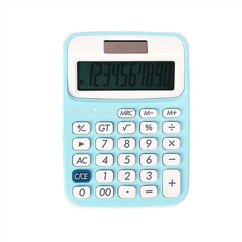 KOBEST Kangbai DC802 αριθμομηχανή με ηλιακή τροφοδοσία, οθόνη 10 ψηφίων, ακρυλικό περίβλημα, εκτυπωμένο λογότυπο, φορητή