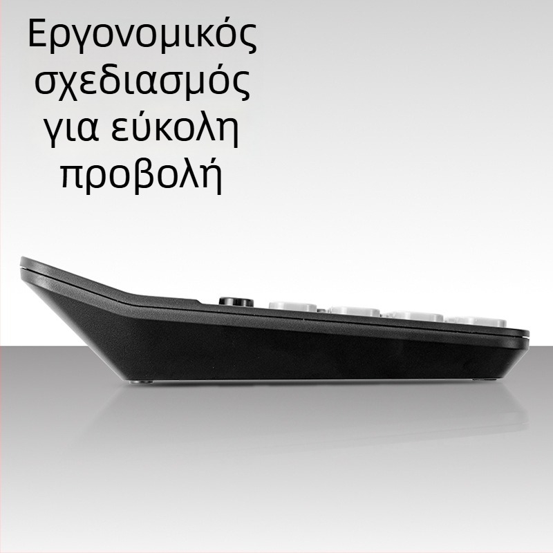 Deli αριθμομηχανή με διπλή τροφοδοσία, μεγάλη οθόνη, 12 ψηφία, για γραφείο και χρηματοοικονομική λογιστική