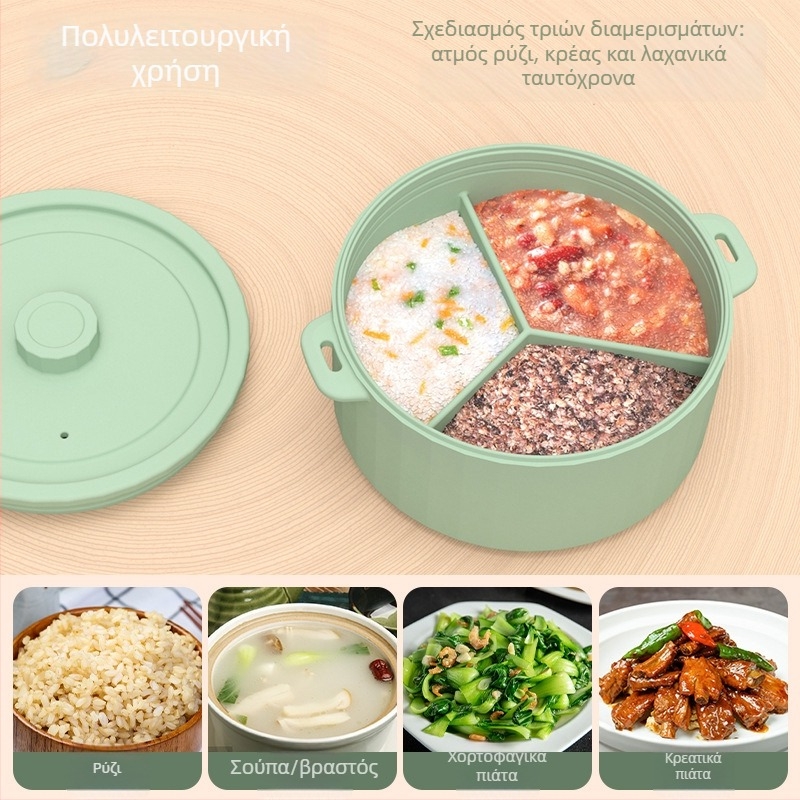 Κεραμικό μπολ ατμού για μικροκύματα – μοντέρνος μινιμαλιστικός σχεδιασμός, όλα σε ένα για ατμό και μαγείρεμα κρέατος και λαχανικών (Μοντέλο WF2046547, 510 g)