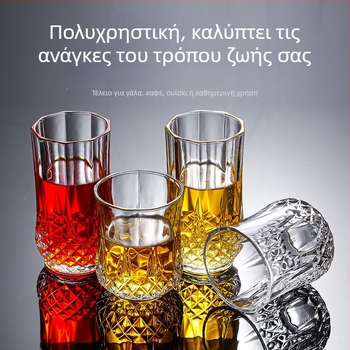 Ποτήρι κρασιού από γυαλί, μοντέρνος μινιμαλισμός, χωρίς λαβή, δυνατότητα εκτύπωσης λογότυπου, συσκευασία σε χαρτονένιο κουτί