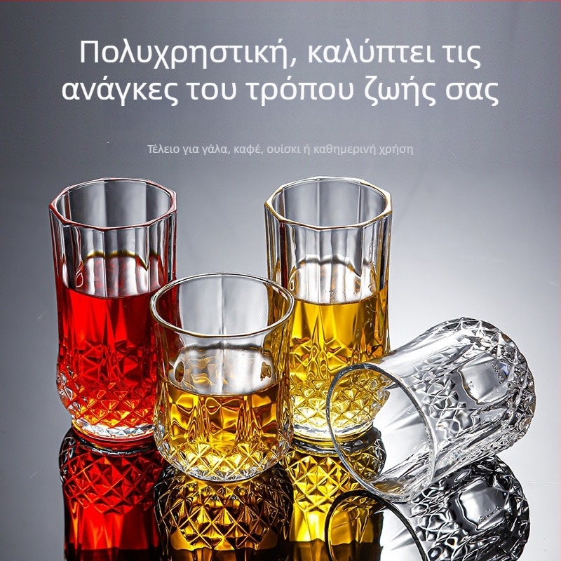 Ποτήρι κρασιού από γυαλί, μοντέρνος μινιμαλισμός, χωρίς λαβή, δυνατότητα εκτύπωσης λογότυπου, συσκευασία σε χαρτονένιο κουτί
