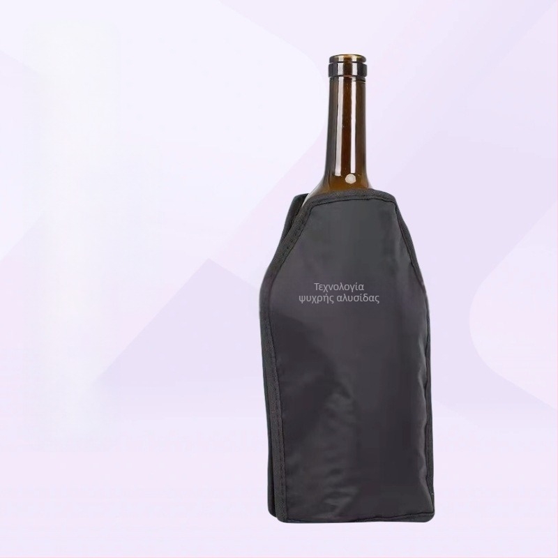 Θήκη ψύξης για φιάλη κρασιού με γέλη ψύξης, πολυεστερικό ύφασμα, επαναχρησιμοποιήσιμο - Crown Seal Gy-bjt003
