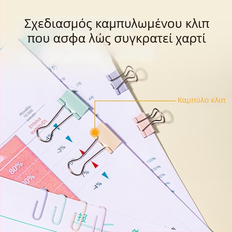 Deli μεταλλικός long-tail clip σετ γραφείου με dovetail clip (3 σε 1), σε κουτί