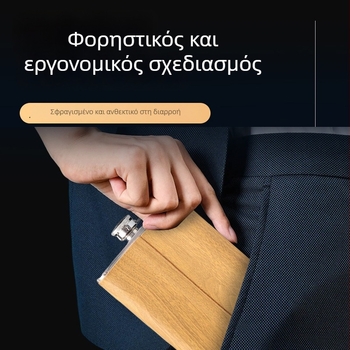 Σετ φλασκας από ανοξείδωτο ατσάλι για άνδρες — υπαίθριο φορητό σετ με φιάλη κρασιού, ποτήρι κρασιού και χωνί
