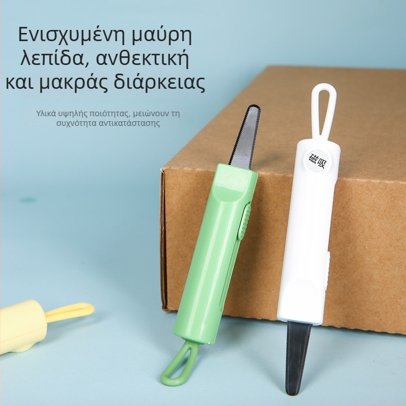 Ανοίχτης κιβωτίων με μαγνητικό μαχαίρι express, φορητό εργαλείο οικιακής χρήσης ABS+TPR, 73 g, λουράκι μεταφοράς