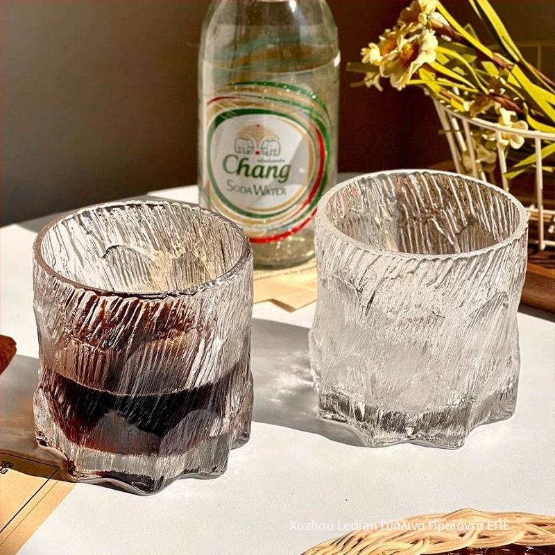 Γυάλινο ποτήρι κοκτέιλ/κρασί, στυλ Light Luxury Retro, floral σχέδιο, βάρος 250 g, προϊόν ανώτερης ποιότητας