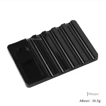 Στήριξη τέχνης νυχιών με διαφανή παλέτα και κρυστάλλινη θήκη για στυλό, δύο σε ένα