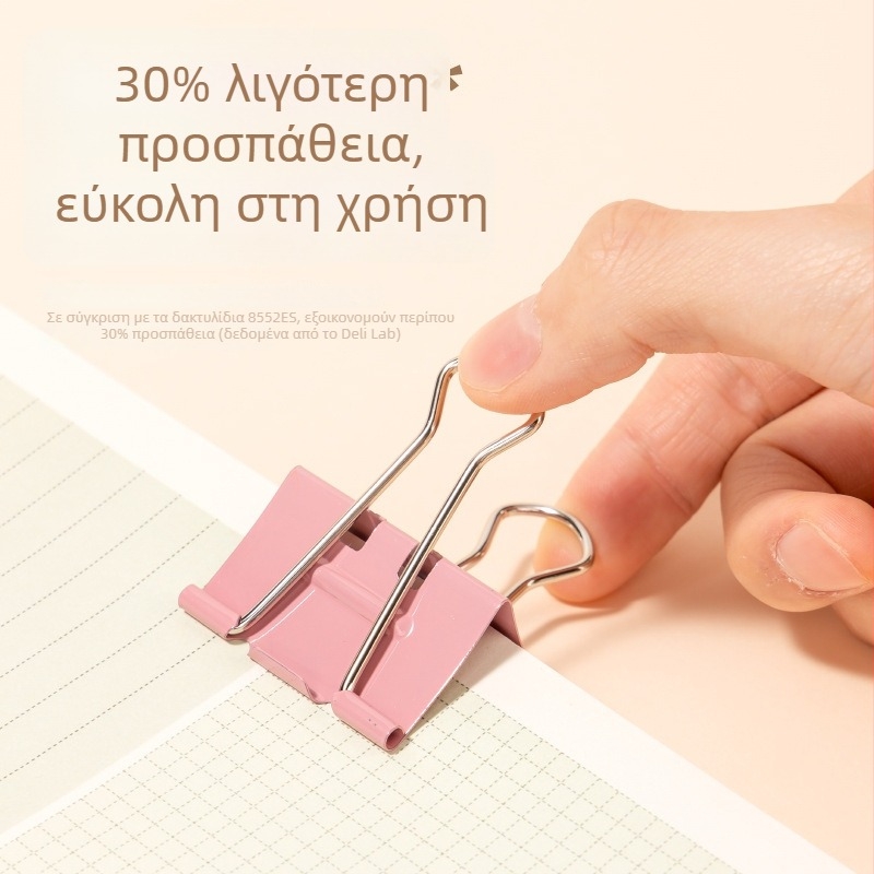 Deli Μεγάλη Κλιπ από Ανοξείδωτο Ατσάλι, Μεταλλική Κατασκευή, Κωδικός 8552B