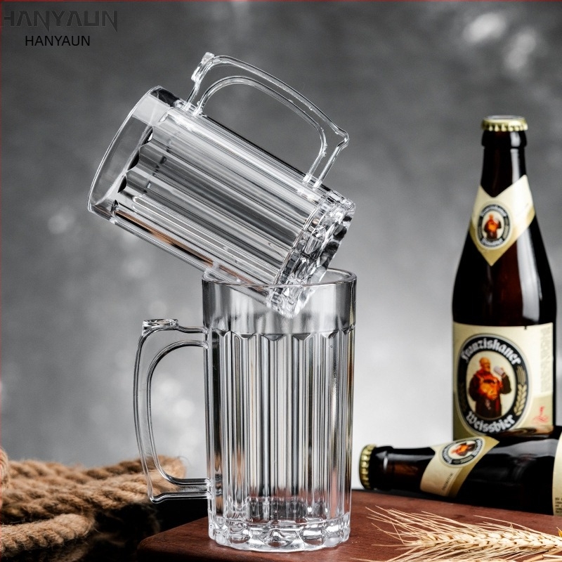 Πλαστικό ποτήρι μπύρας, χωρητικότητας 601–700 ml, εξωτερικού στιλ, δυνατότητα εκτύπωσης λογοτύπου