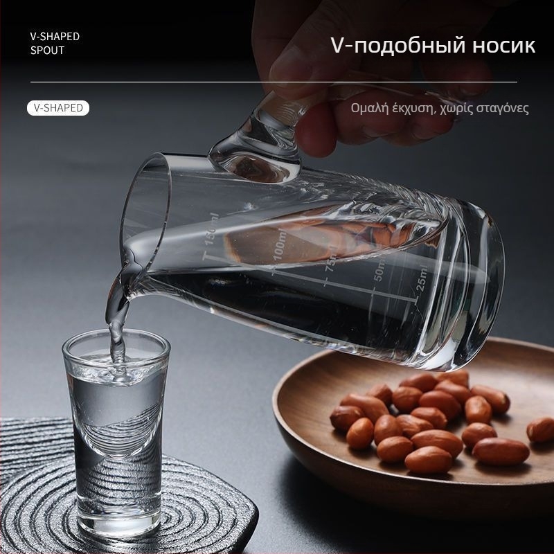 Σετ επτά κρυστάλλινων ποτηριών για οινοπνευματώδη, λευκό, μικρά ποτήρια 10 ml