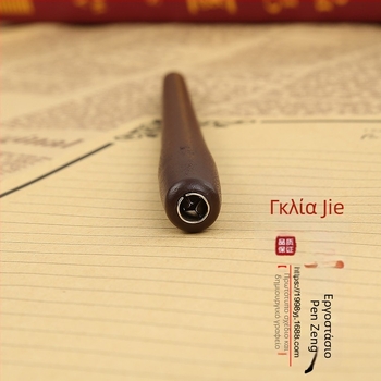 Σετ ξύλινων στυλό-βύθισης με άκρη από ανοξείδωτο ατσάλι, 0,1 mm άκρη, Σύστημα παροχής μελανιού 11, Μοντέλο 002