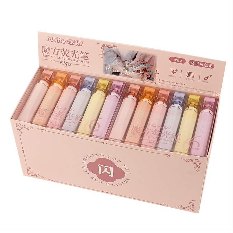 Mahe σετ glitter highlighter με PVC, μοντέλο MHP010041, 144 τεμάχια, συσκευασία σε κουτί PVC