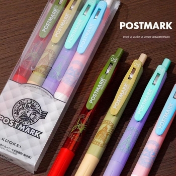 Στυλό γέλης με σχέδιο Postmark Limited, πλαστικό σώμα, ακίδα από ανοξείδωτη ατσάλι, διαγράψιμη μελάνη.