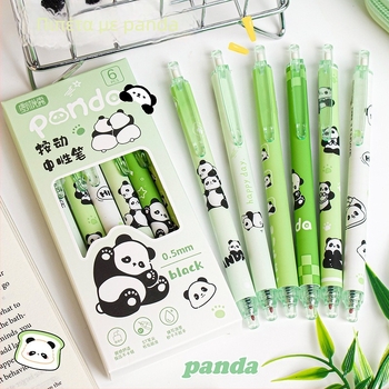 Gel στυλό Panda – Στυλό με Κλικ, Σειρά Κινούμενων Σχεδίων, Πλαστικό Κέλυφος, Ανοξείδωτο Νίμπ, Μη Διαγραφόμενο