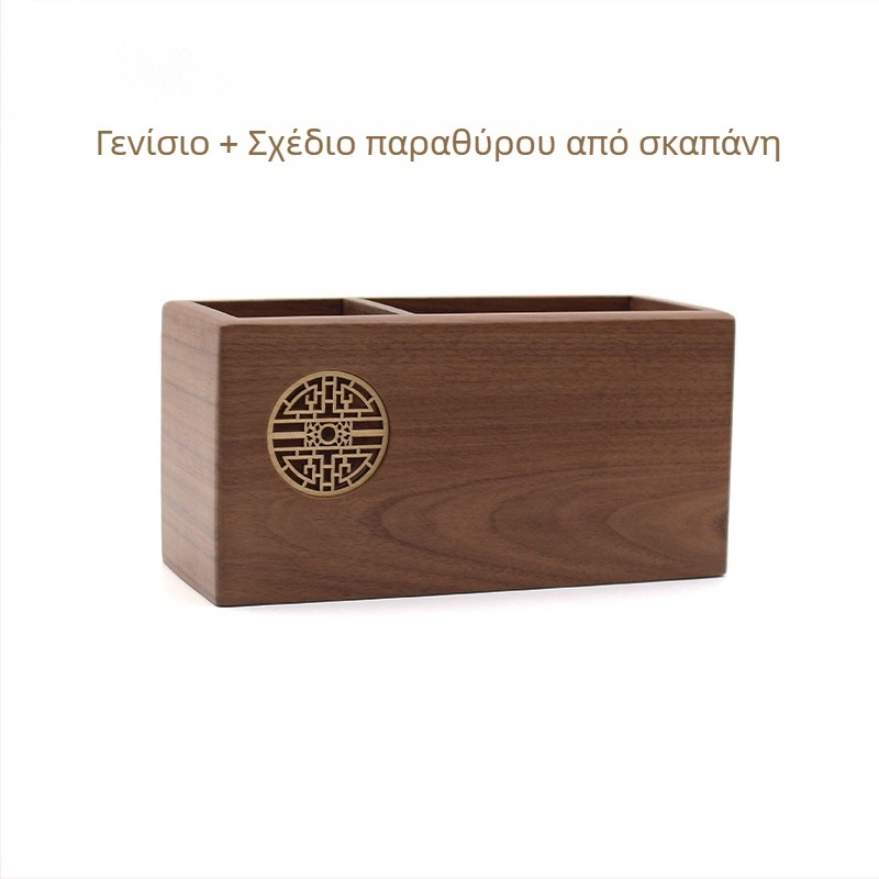 Ξύλινη τετράγωνη βάση για στυλό με χαρακτικό και εκτύπωση λογότυπου, ιδανικό δώρο αποφοίτησης και επιχειρηματικό δώρο.