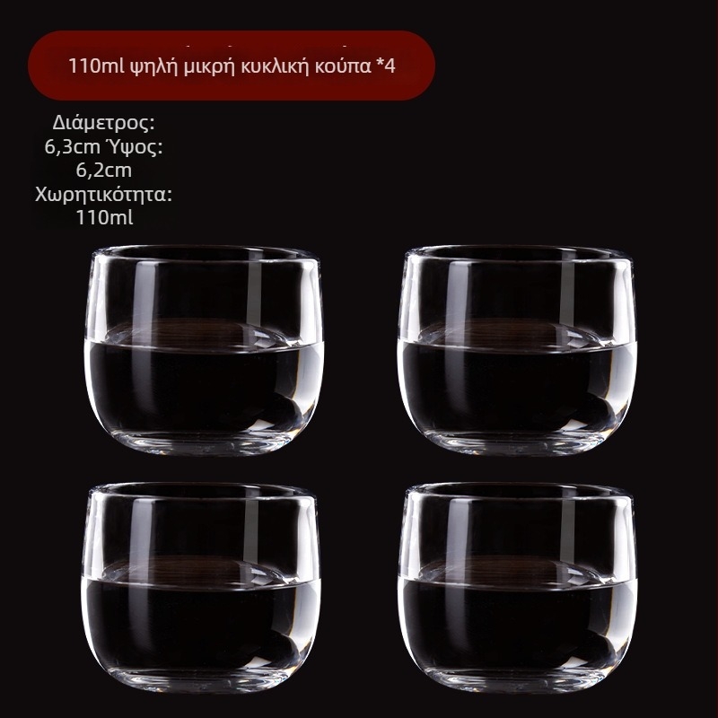 Ποτήρι κρασιού από γυαλί με παχύτερο ανθεκτικό σώμα, διαφανές, χωρητικότητα έως 100 ml, δυνατότητα εκτύπωσης λογότυπου