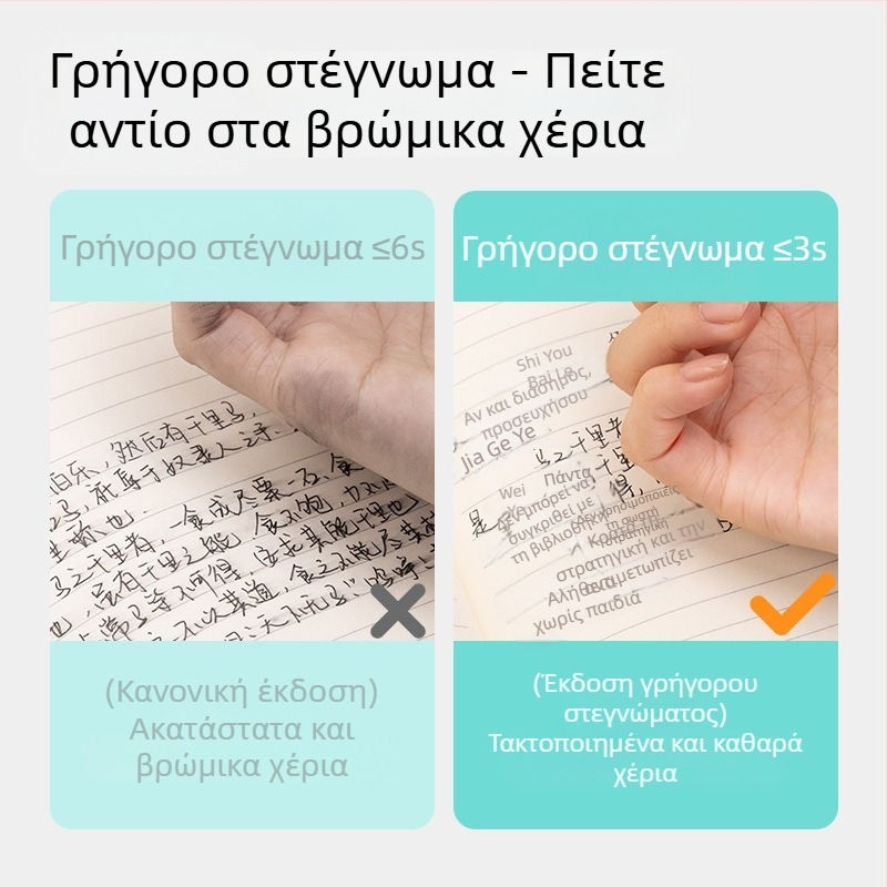 Στυλό Deli S5 με σύστημα απορρόφησης μελάνης, ανταλλάξιμο σάκο μελάνης, λεπτή άκρη, σετ γραφής με γρήγορο στέγνωμα για μαθητές