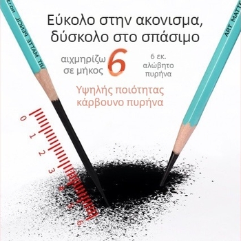 Ματ μολύβι κάρβουνου για σκίτσο με αδιάσπαστο πυρήνα και μη ανακλαστικό γραφίτη (σκληρότητα: 4H; περίβλημα: πλαστικό; μοντέλο HG15615441; συσκευασία: βασική)