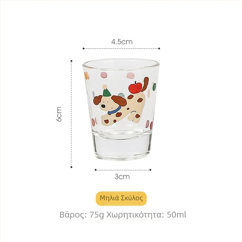Σετ ποτηριών για soju, 4 τεμάχια, γυάλινο υλικό, χωρητικότητα 1–100 ml, γλυκό στυλ, δυνατότητα εκτύπωσης λογοτύπου