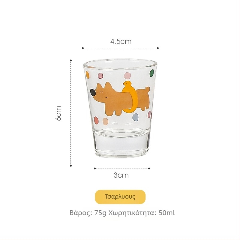 Σετ ποτηριών για soju, 4 τεμάχια, γυάλινο υλικό, χωρητικότητα 1–100 ml, γλυκό στυλ, δυνατότητα εκτύπωσης λογοτύπου