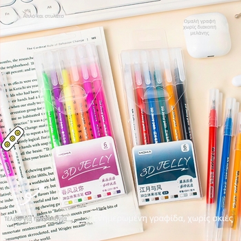 3D Jelly Pen, πλαστικό σώμα, 6 τεμάχια ανά κουτί, με μία άκρη