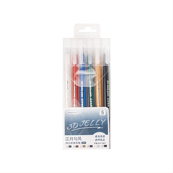 3D Jelly Pen, πλαστικό σώμα, 6 τεμάχια ανά κουτί, με μία άκρη