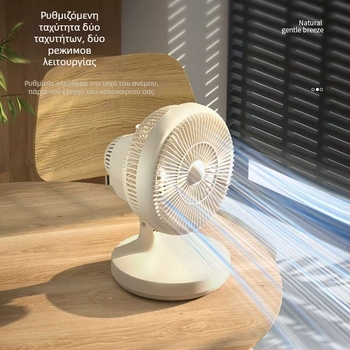 Ανεμιστήρας γραφείου, μικρός, με κεφαλή που κινείται σε κίνηση από πλευρά προς πλευρά, ήσυχη λειτουργία, μοντέλο 1; χωρίς λογότυπο; χωρίς επεξεργασία; χωρίς μπαταρίες