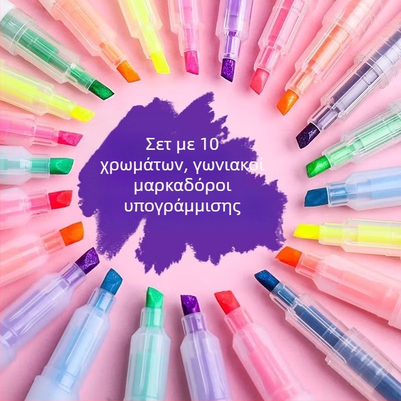 Υπογραμμιστικός μαρκαδόρος με διπλή κεφαλή, πλαστικό περίβλημα, Μοντέλο Highlighter