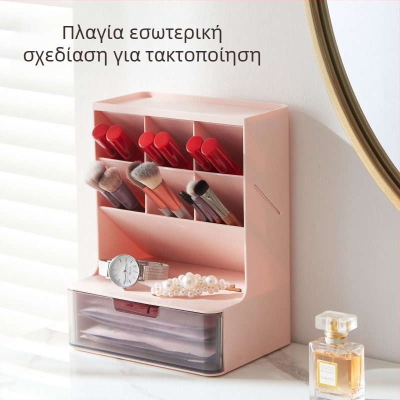 0128 Θήκη για στυλό γραφείου με κεκλιμένη είσοδο και συρόμενο χώρο αποθήκευσης, ABS πλαστικό, μοντέρνο μινιμαλιστικό στυλ, χωρητικότητα 1 στυλό