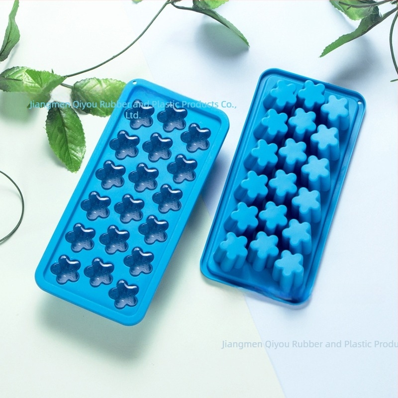 Μούλντ πάγου με 18 θήκες και σχέδιο cherry blossom, με καπάκι, σιλικόνη κατάλληλη για τρόφιμα, γρήγορο παγώμα και εύκολη αποδέσμευση