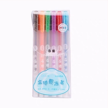 COLNK Colin 3D Jelly Pen DIY Highlighter Graffiti Glass Painting Pen – Μοντέλο 890-6, Πλαστικό περίβλημα, Συσκευασία σε κουτί, Εκτυπωμένο λογότυπο, Με δυνατότητα προσαρμογής