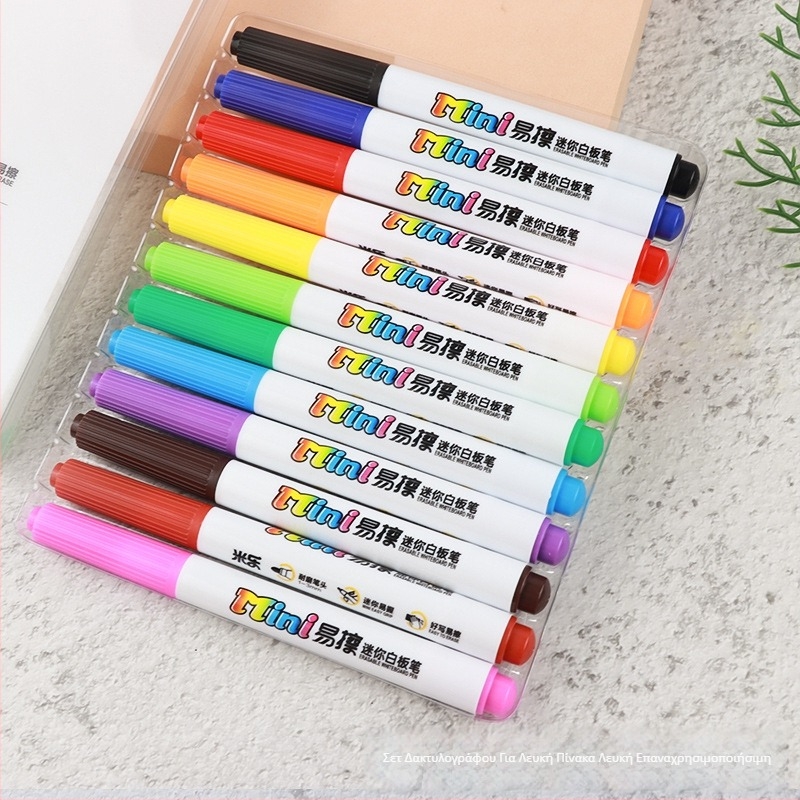 Baoke 3924A Σετ μαρκαδορων πίνακα λευκού, πλαστικό περίβλημα, συσκευασμένο σε κουτί, κατάλληλο για επιφάνειες πίνακα λευκού και γυαλί