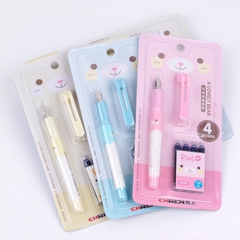 Descendant 3360 fountain pen with replaceable ink cartridges, ink bag system, steel nib
