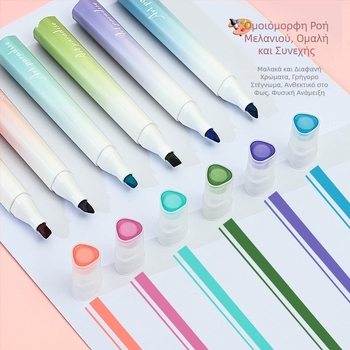 Gradient marker για παιδιά – Morandi χρώματα, για σημειώσεις και σχέδια, σετ 4 χρωμάτων, μοντέλο 046