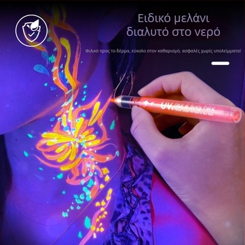 Φωτεινός ακρυλικός μαρκαδόρος με κεκλιμένο άκρο για παιδιά και φοιτητές, πλαστικό περίβλημα, μοντέλο 1604, σετ