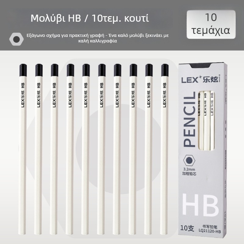 Εξάγωνο ξύλινο μολύβι HB με διόρθωση λαβής, 3,2 mm πάχος γραφίτη για γραφή σε δημοτικό σχολείο