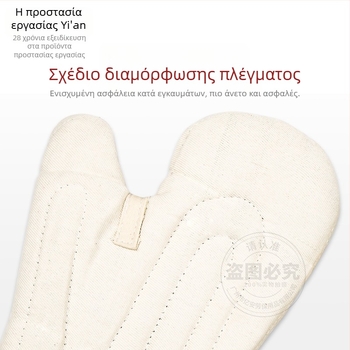 Ostrich Γάντια προστασίας για βιομηχανική χρήση, θερμικά και κοπτοασφαλή, με επένδυση από βαμβάκι, quilted Twill καμβά, κατάλληλα για φούρνους, λέβητες και εργασίες σε υψηλές θερμοκρασίες